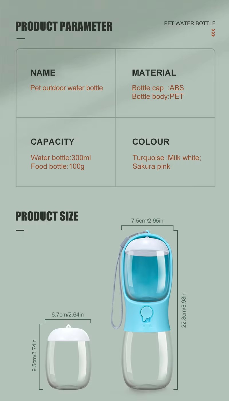 portable pet water bottle