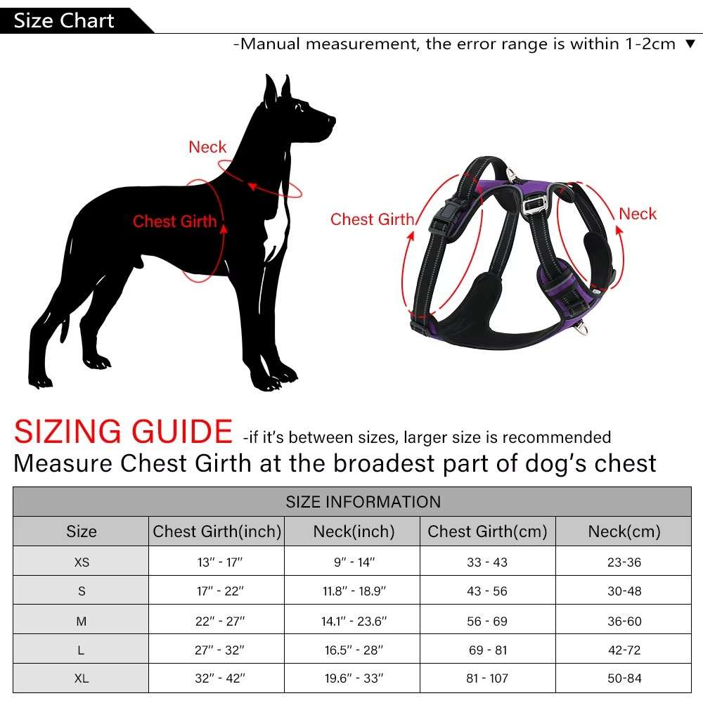 size of Dog Harness