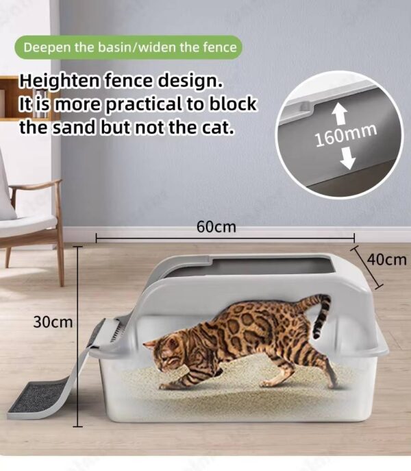 Best Cat Litter Box Open Stainless Steel Pet Toliet - Image 4